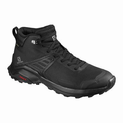 Férfi Salomon X RAISE MID GORE-TEX Túracipő SA1054296 Fekete